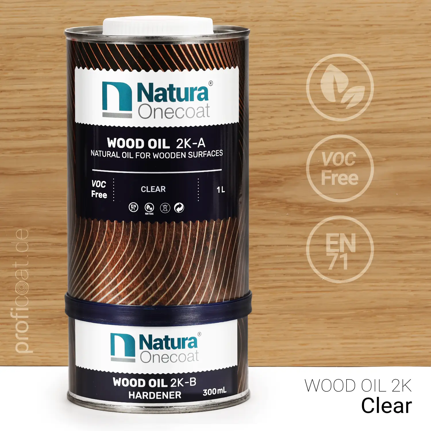 1,3l Wood Oil 2 K Clear von Natura Onecoat